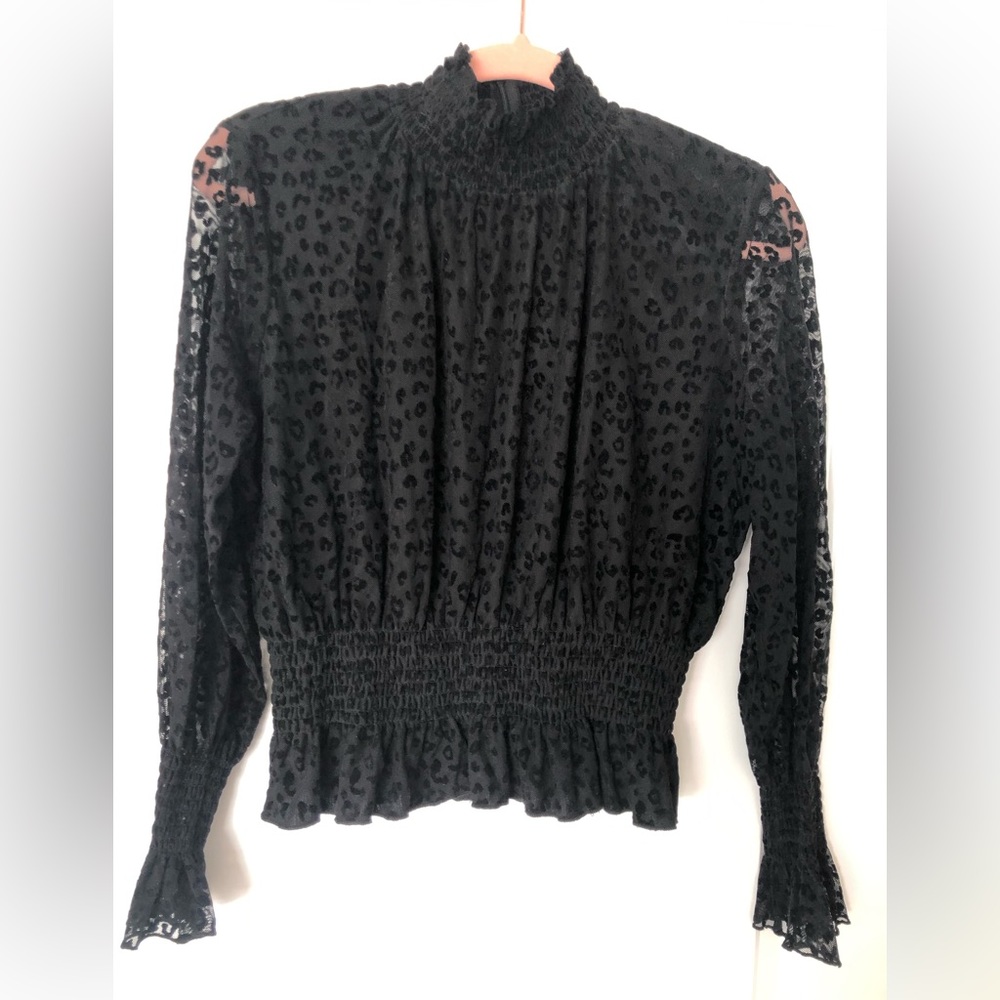 Black Animal Print top